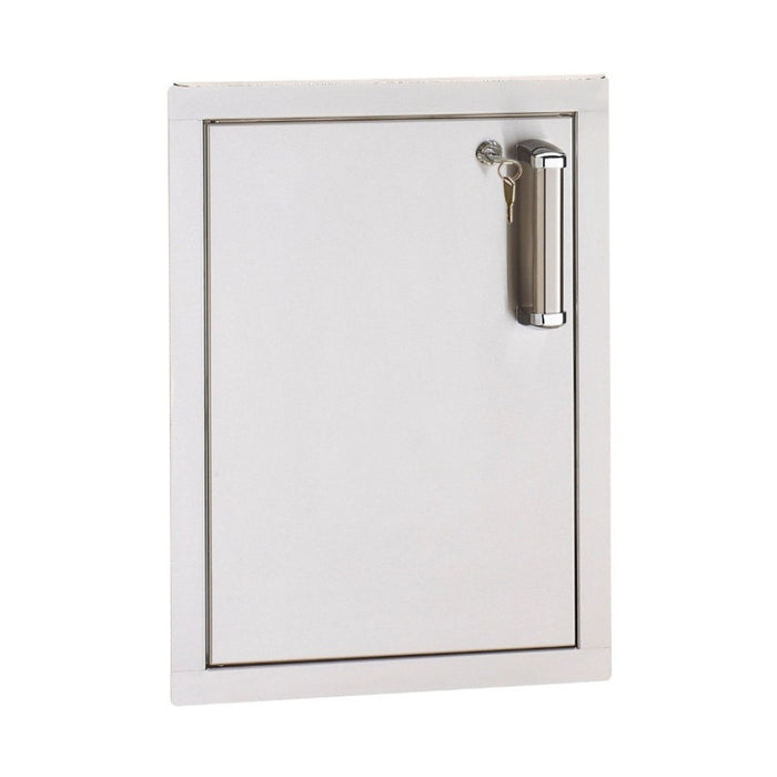 Front view of Fire Magic 5-Series 25"x 17.5" Vertical Single Access Door left hinge with lock 