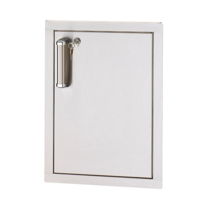 Front view of Fire Magic 5-Series 25"x 17.5" Vertical Single Access Door right hinge with lock 