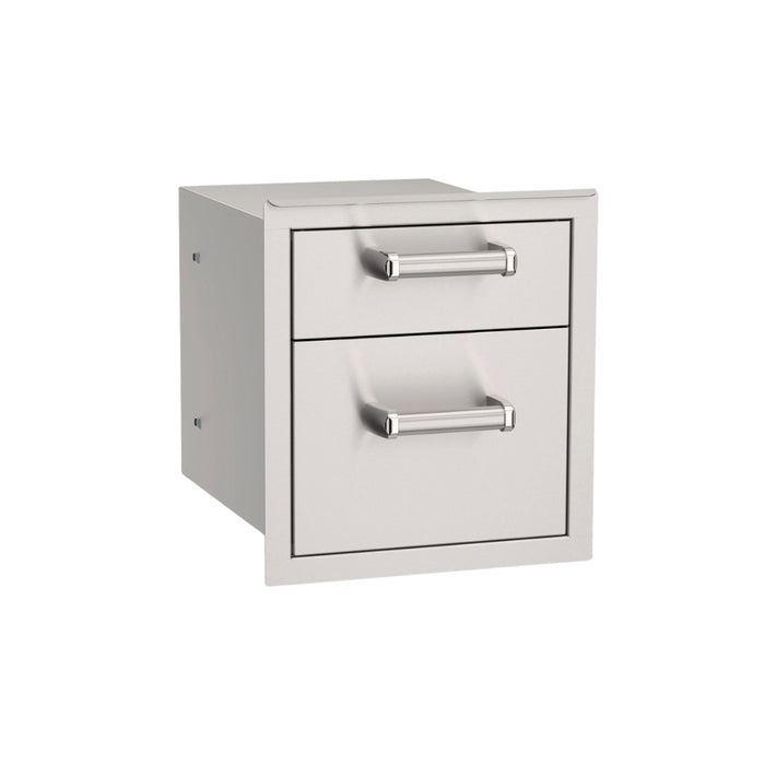 Fire Magic 5-Series Double Drawer shown in angled view and closed door