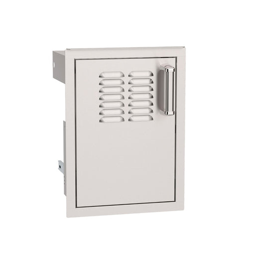 Fire Magic 5-Series Single Access Door w/ Tank Tray & Louvers shown in left hinge