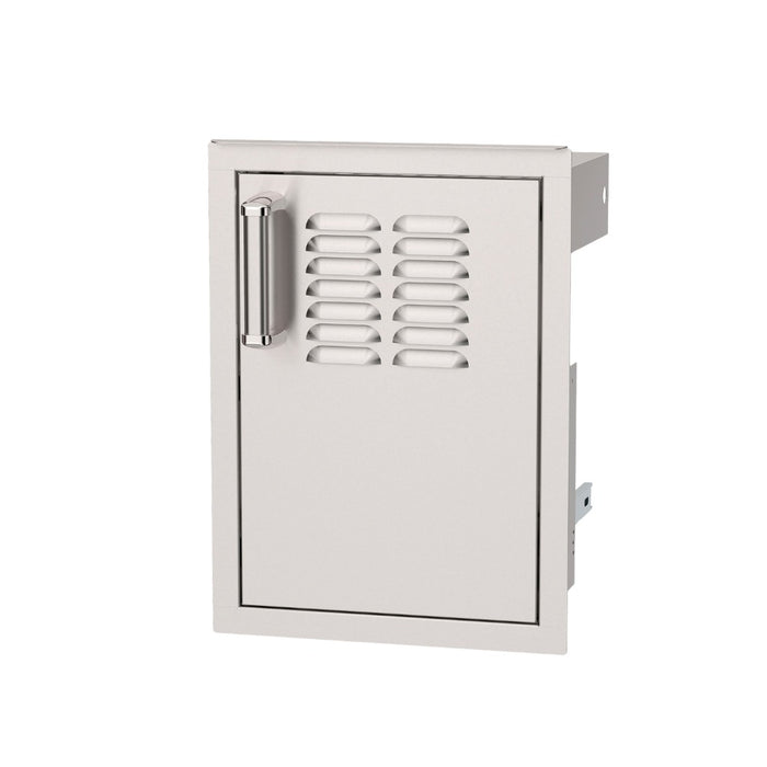 Fire Magic 5-Series Single Access Door w/ Tank Tray & Louvers shown in right hinge