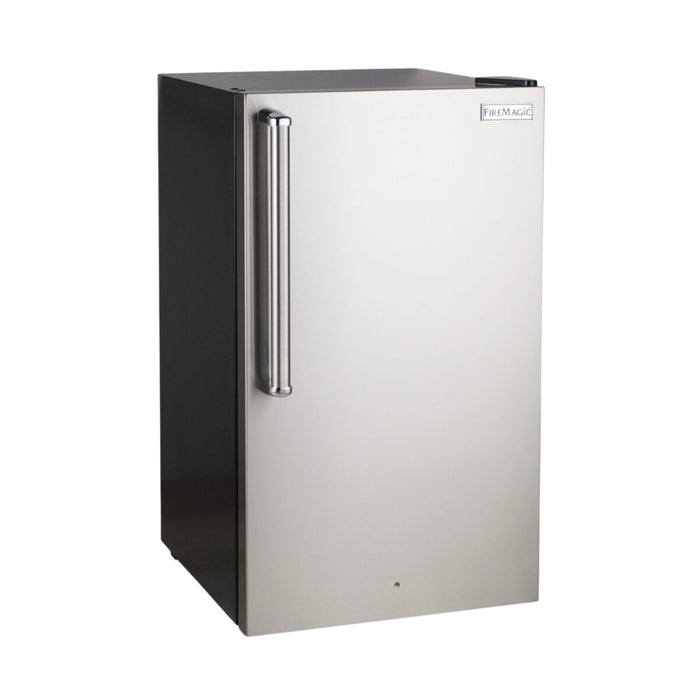 Fire Magic Compact Refrigerator with Premium Door and right hinge shown in the photo