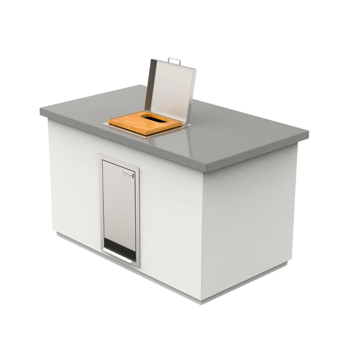 Fire Magic Cut and Clean Combo installed together with trash container