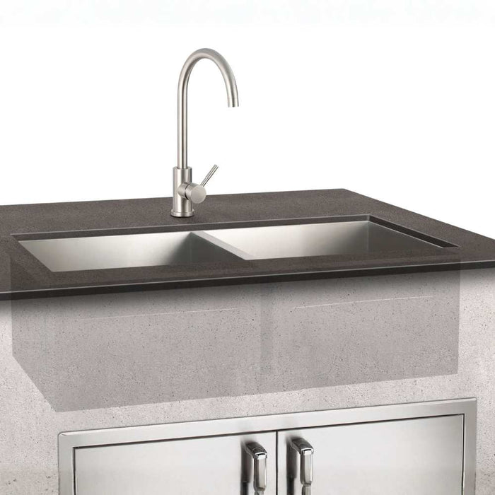 Fire Magic Double Sink installed