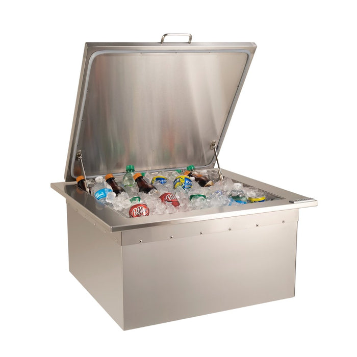 Photo of Fire Magic Drop-In Refreshment Center with ice and drinks inside   
