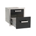 Fire Magic Echelon Black Double Drawer shown in open door