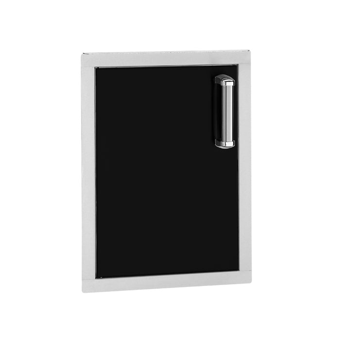 Fire Magic Echelon Black Vertical Single Door shown with left hinge