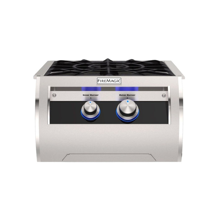 Fire Magic Echelon Diamond Power Burner with porcelain cast iron grid