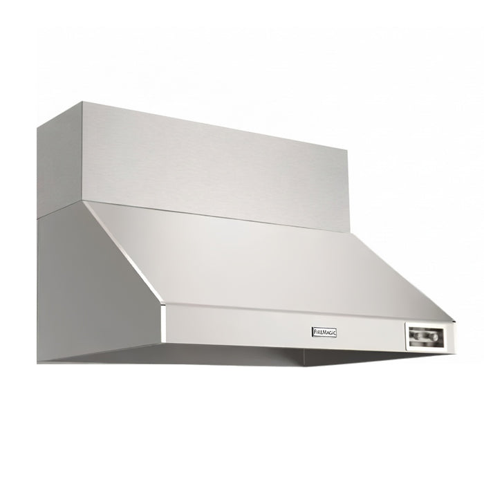 Fire Magic Power Vent Hood shown with vent hood duct cover