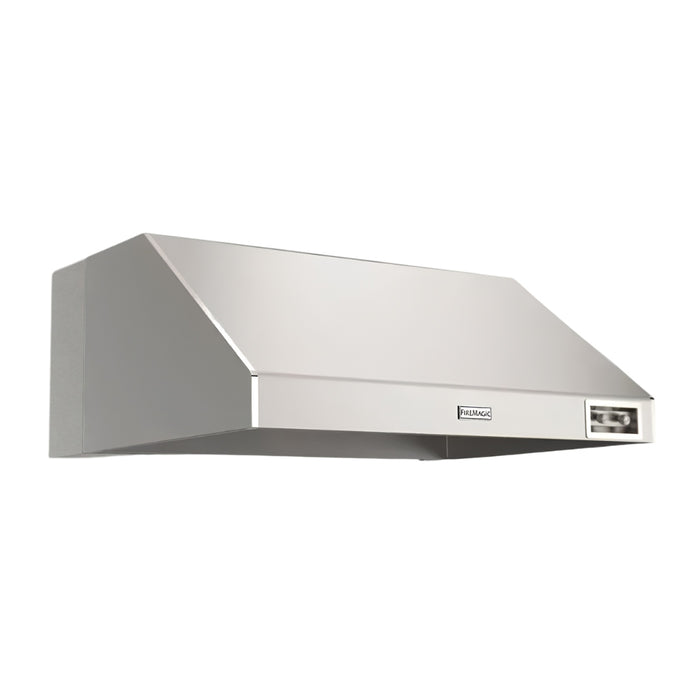 Fire Magic Power Vent Hood shown with vent hood spacer