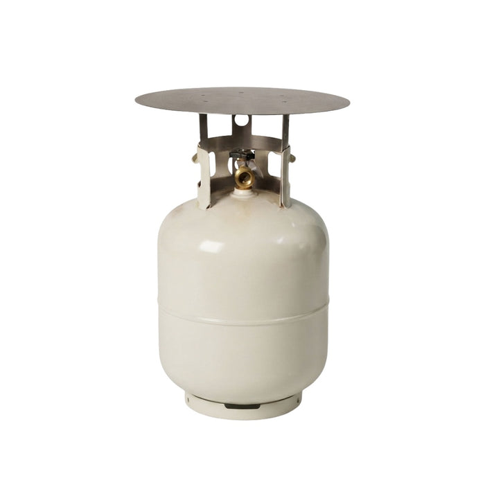 Fire Magic Propane Tank Heat Protector shown installed in a tank
