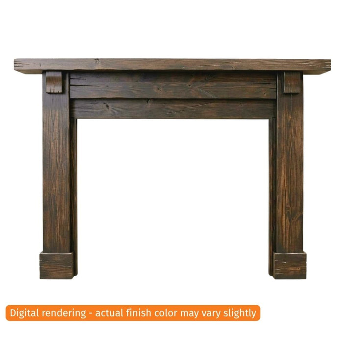 Fireside Finishings Battlefield B 65" Ebony Flush Wood Mantel Product