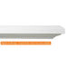 Fireside Finishings Baxter 48" Primed MDF Wood Mantel Shelf