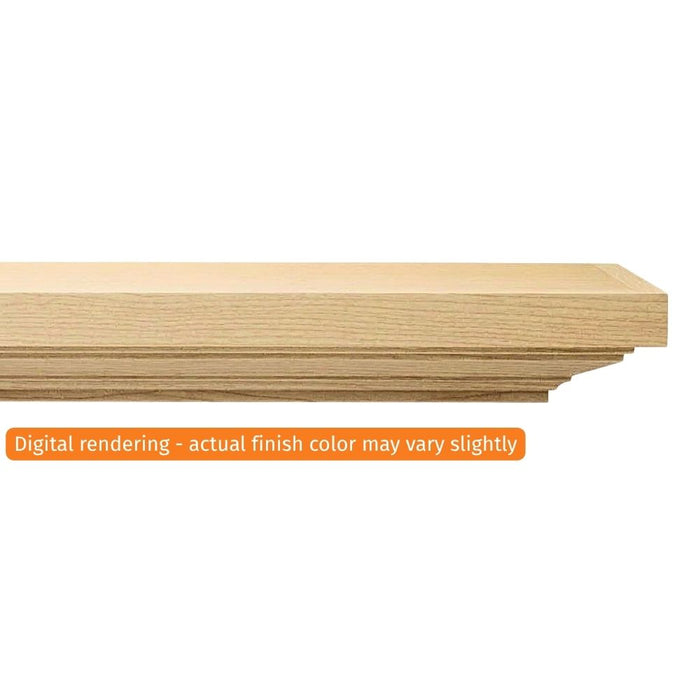 Fireside Finishings Baxter 72" Unfinished Maple Wood Mantel Shelf