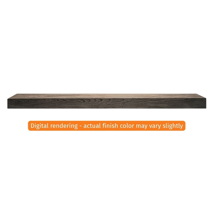 Fireside Finishings Fillmore 48" Ebony Wood Mantel Shelf