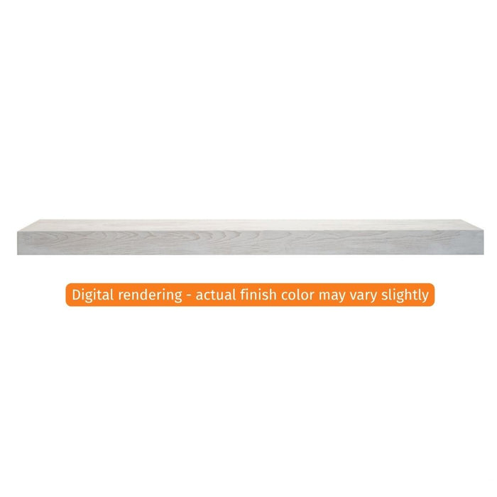 Fireside Finishings Fillmore 59" Whitewash Wood Mantel Shelf
