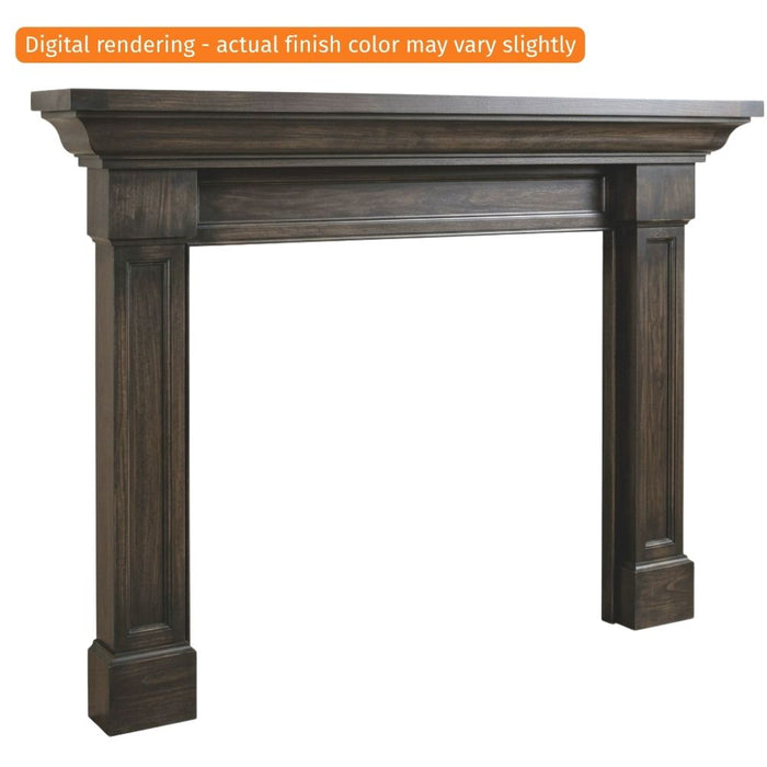 Fireside Finishings Kenwood B 65" Ebony Flush Wood Mantel