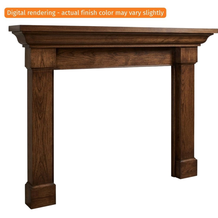 Fireside Finishings Kenwood B 65" Provincial Flush Wood Mantel