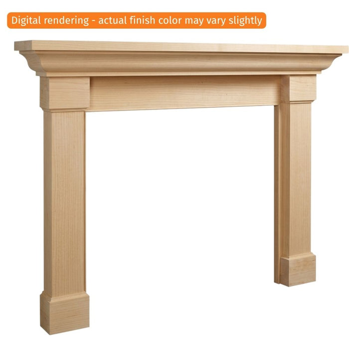 Fireside Finishings Kenwood B 65" Unfinished Maple Flush Wood Mantel