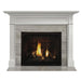 Fireside Finishings Roxborough Flush Wood Mantel Transitional Style with Driftwood Marble