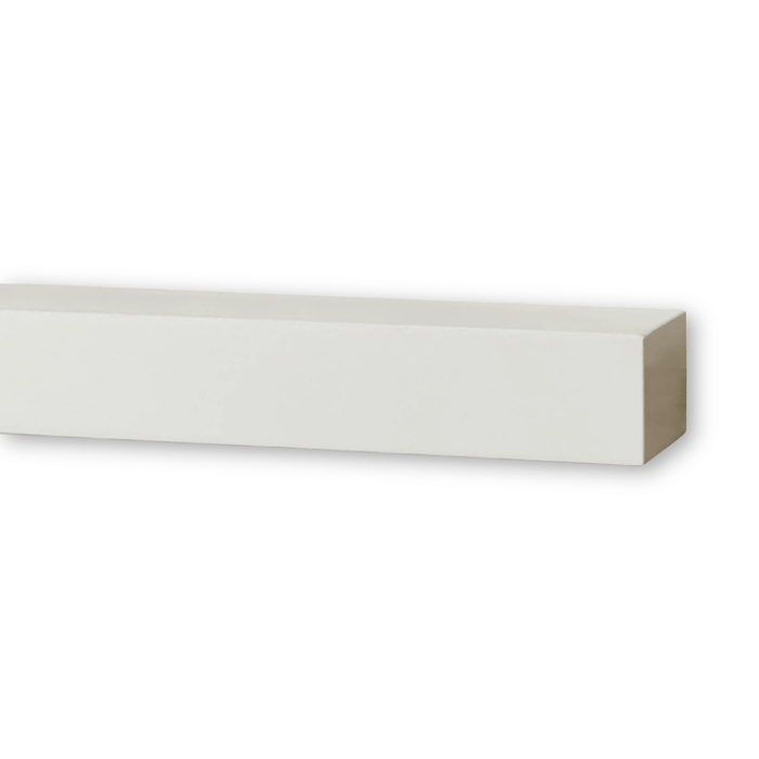 Fireside Finishings White 72" Modern Non-Combustible Mantel Shelf in white background