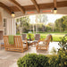 Infratech WD-Series dual-element electric patio heaters installed along the archway header of a covered patio