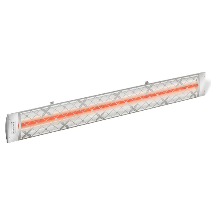 Infratech C Series Electric Patio Heater Motif Fascia - Stainless Side View