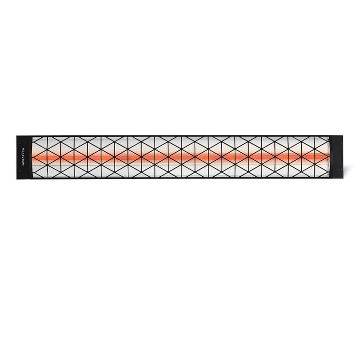 Infratech C Series Electric Patio Heater Motif Contemporary Fascia - Black Front