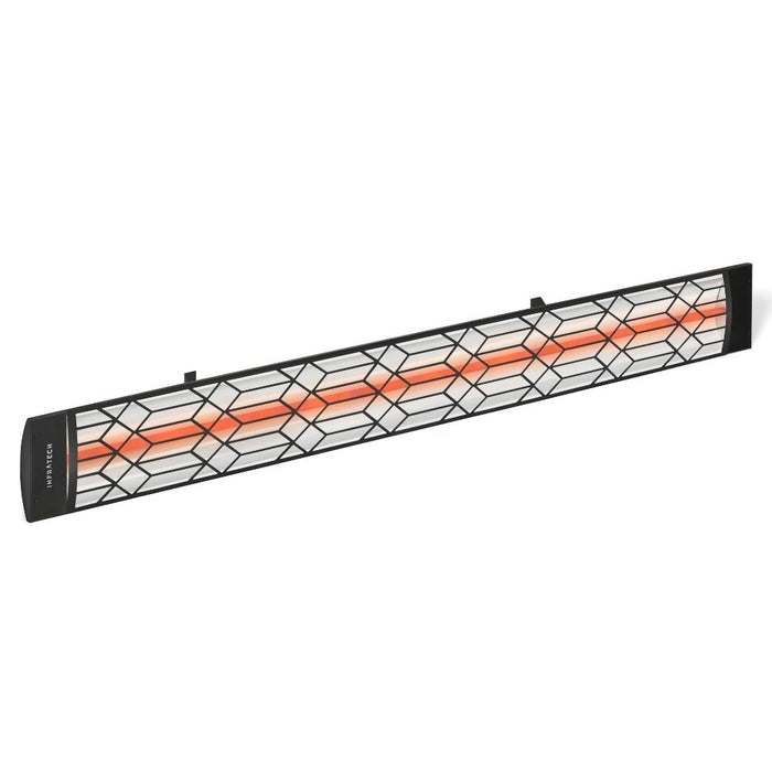 Infratech C Series Electric Patio Heater Motif Craftsmen Fascia - Black Side View