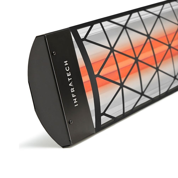 Infratech CD Series 5200 Watt 48" Decorative Motif Contemporary Fascia Black Electric Patio Heater Scaled