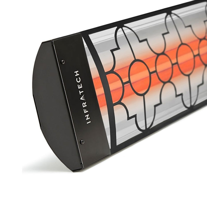 Infratech CD Series 5200 Watt 48" Decorative Motif Mediterranean Fascia Black Electric Patio Heater Scaled