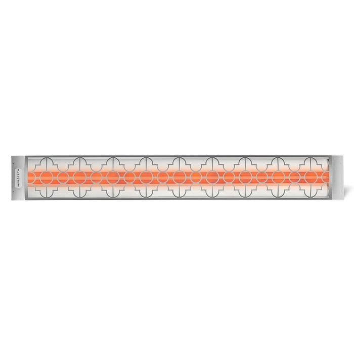 Infratech CD Series 5200 Watt 48" Decorative Motif Mediterranean Fascia Stainless Electric Patio Heater Front