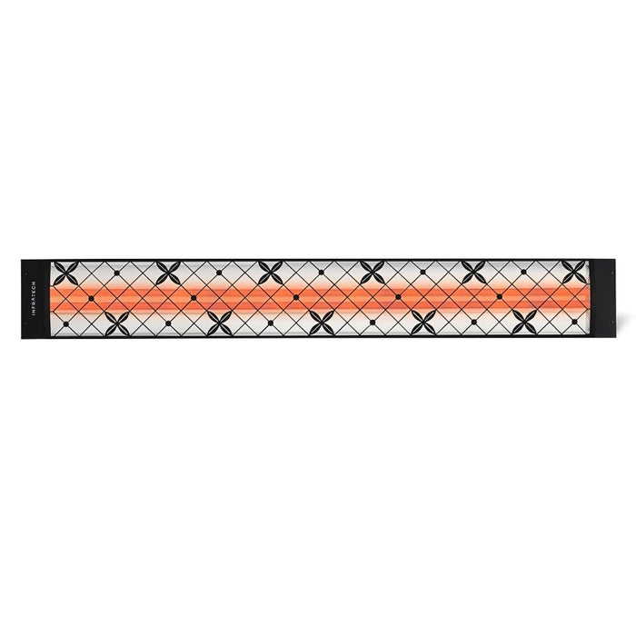 Infratech CD Series 5200 Watt 48" Decorative Motif Traditional Fascia Black Electric Patio Heater Front