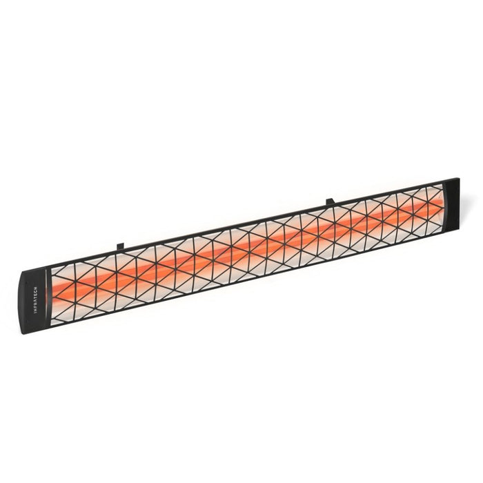 Infratech CD Series 4000 Watt 39" Marine Grade Decorative Motif contemporary Fascia Black Electric Patio Heater Side