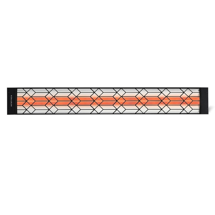 Infratech CD Series Decorative Motif Craftsmen Fascia Black Electric Patio Heater Front
