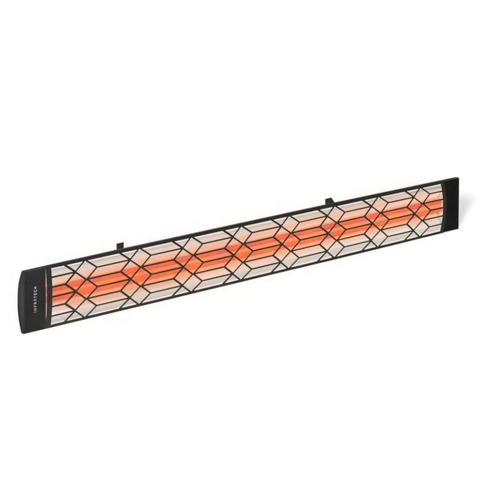 Infratech CD Series 4000 Watt 39" Marine Grade Decorative Motif Craftsmen Fascia Black Electric Patio Heater Side