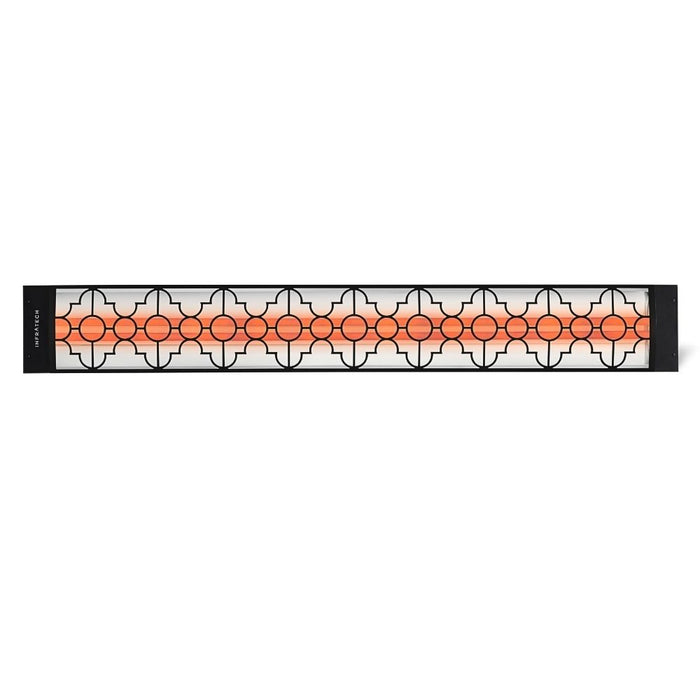 Infratech CD Series 4000 Watt 39" Marine Grade Decorative Motif Mediterranean Fascia Black Electric Patio Heater Front