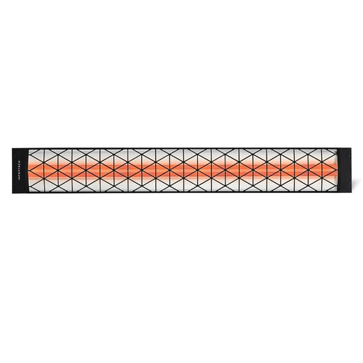Infratech Dual Element Decorative Motif Contemporary Fascia Black Electric Patio Heater