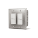 Dual configuration Infratech duplex/stack switch assembly flush mount with SS wall plate and gang box