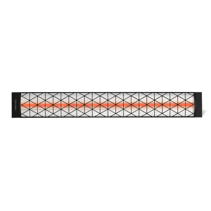 Infratech motif upgrade kit in contemporary style, black finish and single element end cover (C-Series)
