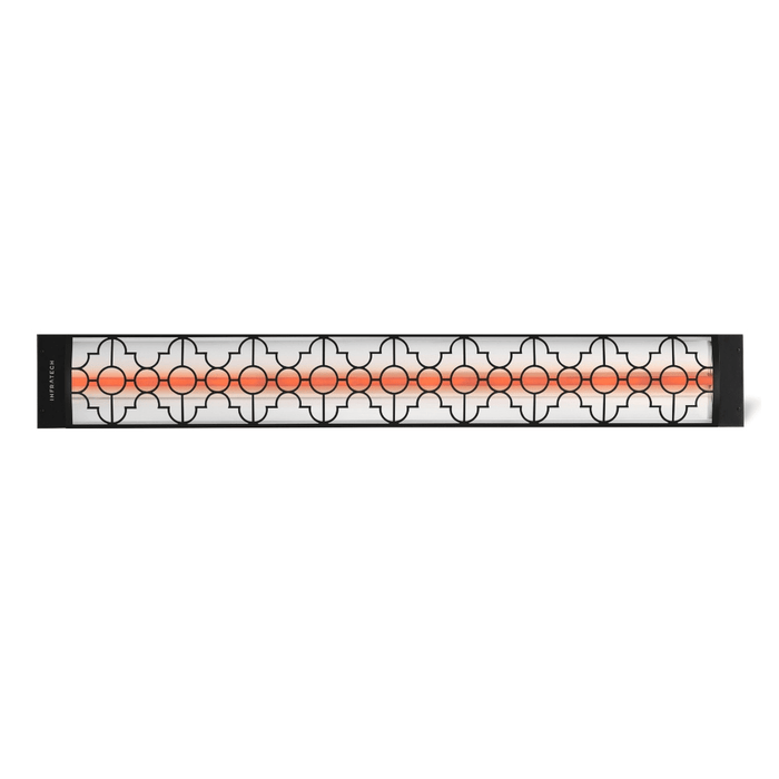 Infratech motif upgrade kit in mediterranean style, black finish and single element end cover (C-Series)