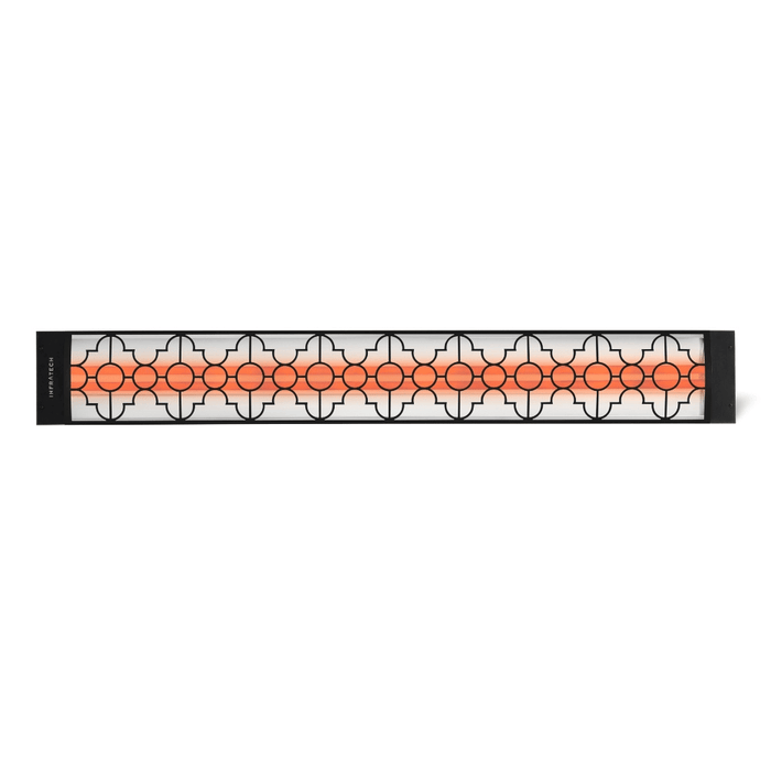 Infratech motif upgrade kit in mediterranean style, black finish and dual element end cover (CD-Series)
