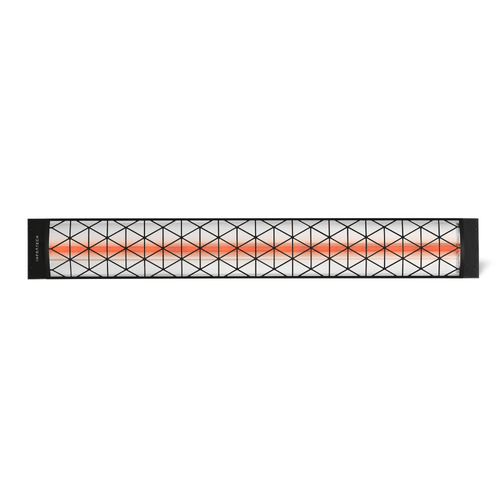 Infratech motif upgrade kit in contemporary style, black finish and single element end cover (C-Series)