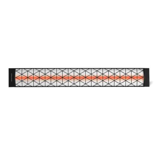 Infratech motif upgrade kit in contemporary style, black finish and single element end cover (C-Series)