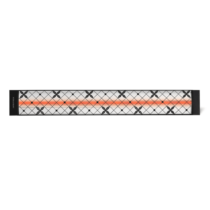 Infratech motif upgrade kit in traditional  style, black finish and single element end cover (C-Series)
