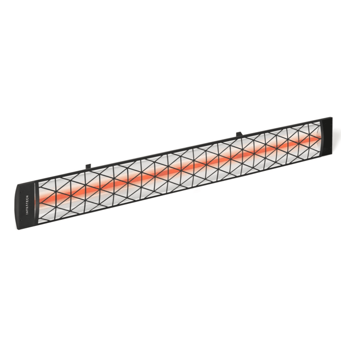Infratech motif upgrade kit in contemporary style, black finish and single element end cover (C-Series)