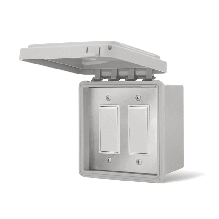 Dual configuration Infratech simple on/off switch assembly surface mount with weatherproof box and cover
