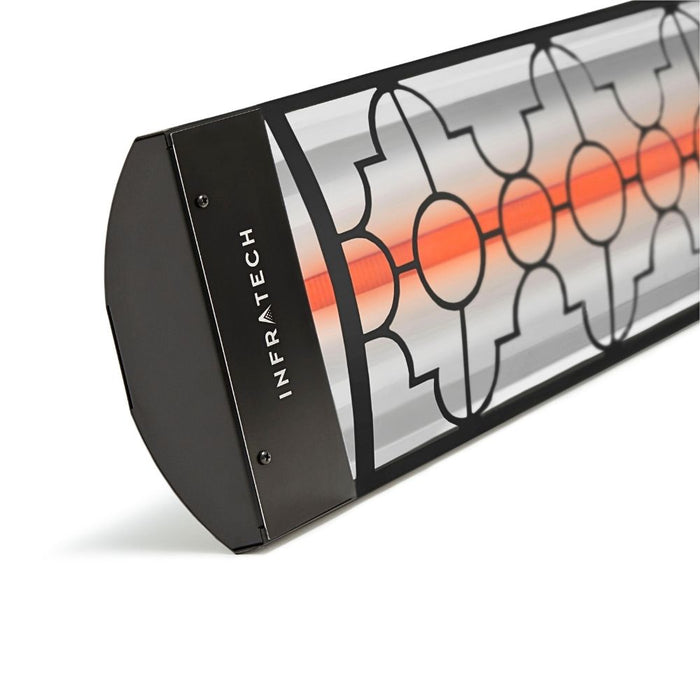 Infratech Single Element Decorative Motif Mediterranean Fascia Black Electric Patio Heater Scaled