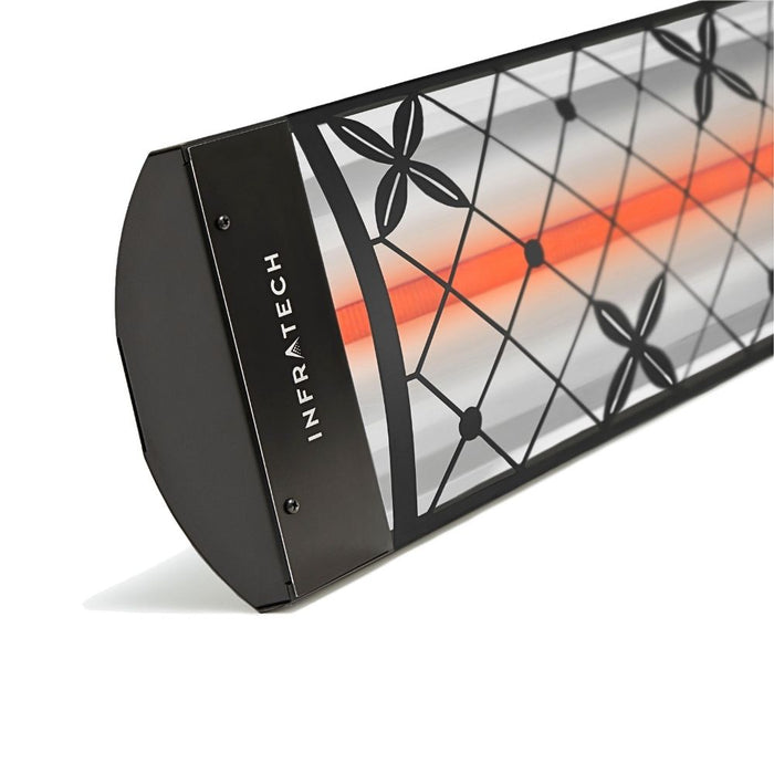 Infratech Single Element Decorative Motif Traditional Fascia Black Electric Patio Heater Scaled