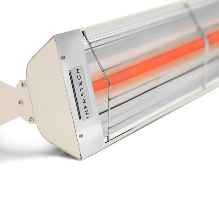 Detail shot of Infratech W-series 3000 watt 61 1/4" electric patio heater in almond finish
